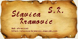 Slavica Kramović vizit kartica